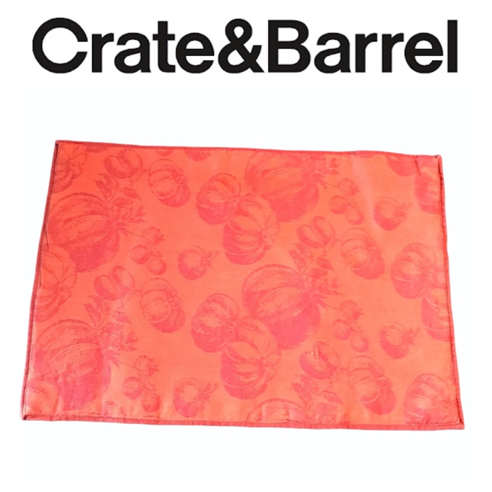 Crate & Barrel Thanksgiving Pumpkin Placemats